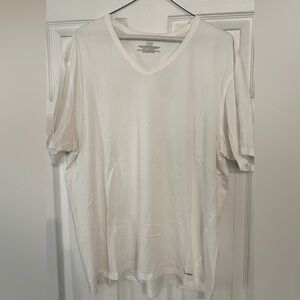 Cream V-Neck T-Shirt